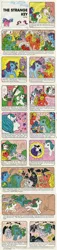Size: 638x2774 | Tagged: apple, applejack (g1), baby applejack, baby blossom, baby firefly, bird, blossom, bow, caw, chase, cliffhanger, comic, comic:my little pony (g1), crow, crow queen, crying, derpibooru import, door, dream castle, dream valley, fairy, food, g1, gusty, honeycomb, hopscotch, horn, key, magic mirror, medley, official, playing, rainbow cave of delight, recolor, running, safe, single tear, sparkler (g1), swing, tail bow, that pony sure does love apples, the strange key, twirled her magic horn, witch