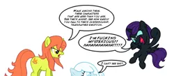 Size: 1000x434 | Tagged: alicorn, artist:the-ross, can't see shit, derpibooru import, oc, oc:nyx, oc:snowdrop, safe, swearing, unofficial characters only, vulgar