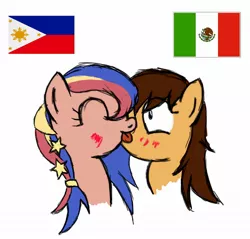 Size: 1280x1224 | Tagged: safe, derpibooru import, oc, oc:maría teresa de los ponyos paguetti, oc:pearl shine, ponified, unofficial characters only, pony, colombia, mariareplies, mexico, nation ponies, philippines