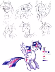 Size: 1696x2202 | Tagged: safe, artist:frostykat13, derpibooru import, twilight sparkle, twilight sparkle (alicorn), alicorn, pony, female, mare, solo, traditional art