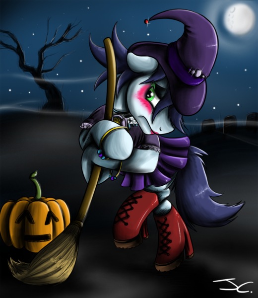 Size: 866x1000 | Tagged: artist:jamescorck, clothes, costume, crossdressing, derpibooru import, makeup, nightmare night, safe, soarin', solo, witch