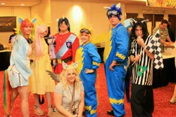 Size: 4752x3168 | Tagged: artist needed, clothes, convention, cosplay, costume, derpibooru import, derpy hooves, dragoncon, dragoncon 2012, human, irl, irl human, photo, rainbow dash, safe, soarin', spitfire