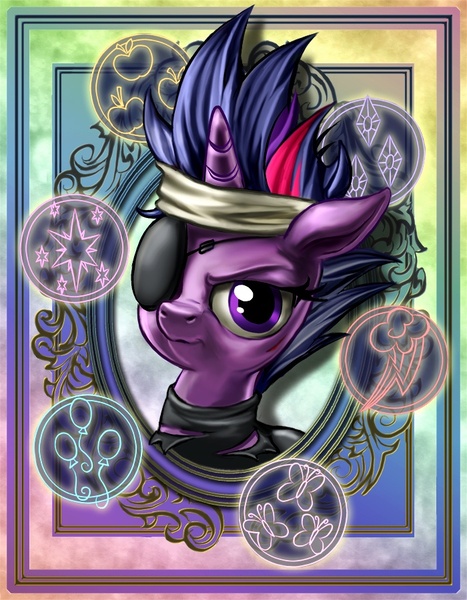 Size: 700x900 | Tagged: artist:harwick, bust, derpibooru import, future twilight, harwick's sun/moon portraits, portrait, safe, solo, twilight sparkle