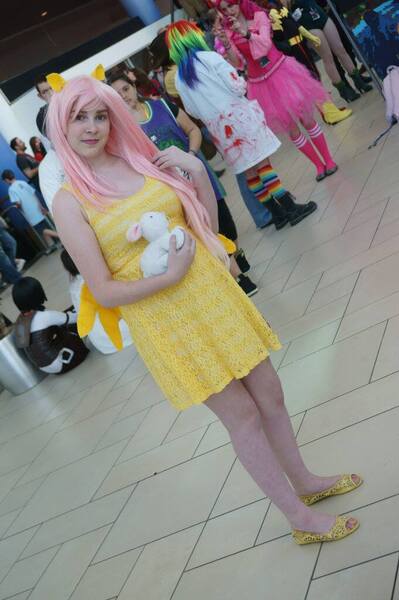 Size: 681x1024 | Tagged: artist:lochlan o'neil, clothes, cosplay, costume, derpibooru import, fluttershy, human, irl, irl human, photo, safe