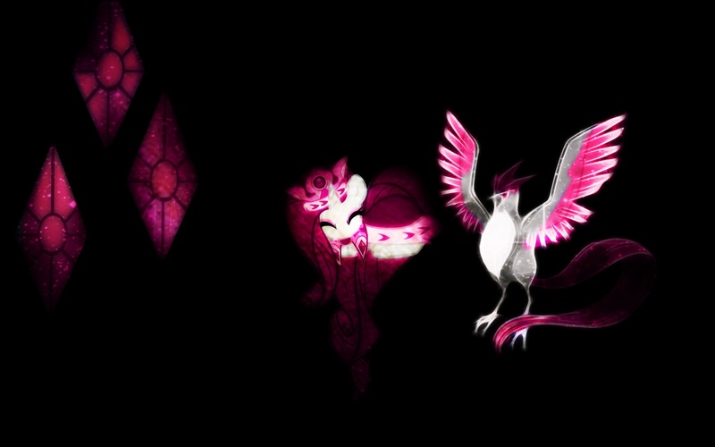 Size: 1920x1200 | Tagged: articuno, artist:deviliha4, crossover, derpibooru import, pokémon, princess platinum, rarity, safe