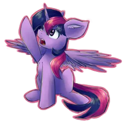 Size: 2830x2857 | Tagged: safe, artist:musicglare, derpibooru import, twilight sparkle, twilight sparkle (alicorn), alicorn, pony, female, mare, solo