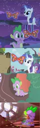 Size: 930x2944 | Tagged: artist:blackgryph0n, bowtie, comic, crying, derpibooru import, edit, edited screencap, owlowiscious, owl's well that ends well, rarity, safe, screencap, screencap comic, screenshots, spike