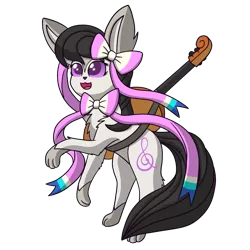 Size: 1000x1000 | Tagged: artist:scramjet747, bow, cello, crossover, derpibooru import, musical instrument, ninfia, nymphia, octavia melody, pokémon, safe, solo, sylveon, what has science done