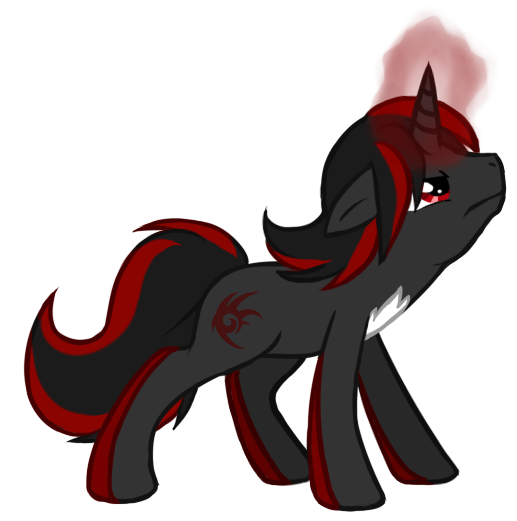 Size: 517x521 | Tagged: safe, artist:fire-girl872, derpibooru import, ponified, pony, floppy ears, glare, magic, shadow the hedgehog, simple background, solo, sonic the hedgehog (series), white background