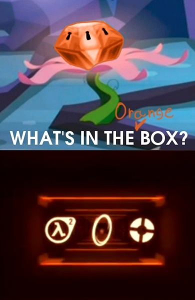 Size: 500x770 | Tagged: derpibooru import, exploitable meme, half-life, meme, mystery box of plot importance, orange box (valve), portal (valve), princess twilight sparkle (episode), safe, season 4, team fortress 2, what's in the box?