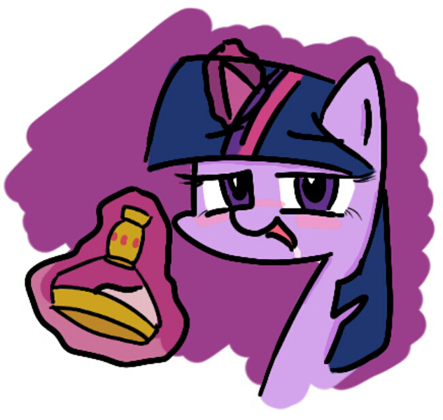 Size: 647x613 | Tagged: suggestive, artist:ilv, derpibooru import, twilight sparkle, twilight sparkle (alicorn), alicorn, pony, princess twilight sparkle (episode), season 4, blushing, drinking, female, flashback potion, mare, not milk, solo, solo female