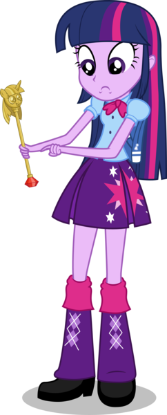 Size: 1585x3923 | Tagged: safe, artist:synch-anon, artist:twiforce, derpibooru import, twilight sparkle, equestria girls, princess twilight sparkle (episode), season 4, edited vector, scepter, simple background, solo, transparent background, twilight scepter, vector