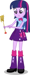 Size: 1585x3923 | Tagged: safe, artist:synch-anon, artist:twiforce, derpibooru import, twilight sparkle, equestria girls, princess twilight sparkle (episode), season 4, edited vector, scepter, simple background, solo, transparent background, twilight scepter, vector