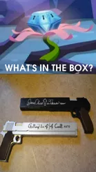 Size: 440x793 | Tagged: alicorn, casull and jackal, derpibooru import, exploitable meme, gun, handgun, hellsing, meme, mystery box of plot importance, no pony, princess twilight sparkle (episode), safe, twilight sparkle, twilight sparkle (alicorn), what's in the box?