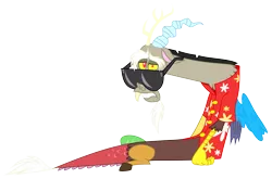 Size: 4422x2916 | Tagged: aloha shirt, artist:synch-anon, artist:twiforce, clothes, derpibooru import, discord, glasses, hawaiian shirt, princess twilight sparkle (episode), safe, season 4, shirt, solo, sunglasses