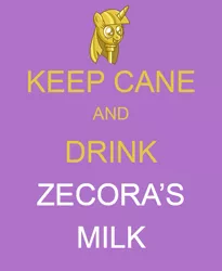 Size: 931x1135 | Tagged: safe, derpibooru import, twilight sparkle, twilight sparkle (alicorn), zecora, alicorn, pony, princess twilight sparkle (episode), cane, female, flashback potion, keep calm, keep calm and carry on, mare, meme, milk, scepter, twilight scepter