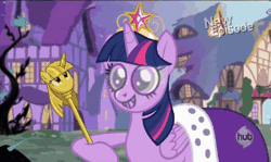 Size: 300x179 | Tagged: safe, artist:mr.tektite, derpibooru import, twilight sparkle, twilight sparkle (alicorn), alicorn, pony, princess twilight sparkle (episode), animated, creepy, female, i dont even, mare, nightmare fuel, run, ruuuuuuuuuuun, scepter, solo, twilight scepter, wat, what has science done, wtf