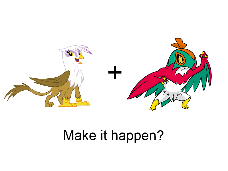 Size: 800x600 | Tagged: safe, derpibooru import, gilda, gryphon, hawlucha, exploitable meme, make it happen, meme, pokémon, pokémon x and y