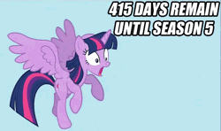 Size: 666x393 | Tagged: safe, derpibooru import, twilight sparkle, twilight sparkle (alicorn), alicorn, pony, princess twilight sparkle (episode), season 5, animated, countdown, female, flailing, flying, frown, mare, open mouth, parody, shocked, solo, spread wings, wide eyes, wings