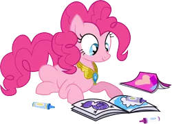 Size: 6114x4437 | Tagged: absurd resolution, artist:overdriv3n, coloring, coloring book, crayon, derpibooru import, element of laughter, pinkie pie, princess twilight sparkle (episode), safe, season 4, simple background, solo, .svg available, transparent background, vector