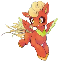 Size: 1280x1306 | Tagged: safe, artist:crystal-chima, derpibooru import, ponified, ho-oh, pegasus, pony, crossover, pokémon, solo