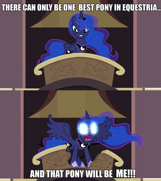 Size: 1280x1437 | Tagged: angry luna, best pony, caption, derpibooru import, glowing eyes, image macro, princess luna, princess twilight sparkle (episode), safe, text