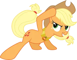 Size: 3868x3000 | Tagged: action pose, applejack, artist:dcencia, derpibooru import, element of honesty, princess twilight sparkle (episode), safe, simple background, solo, transparent background, vector