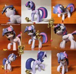 Size: 1490x1452 | Tagged: safe, artist:aplexpony, derpibooru import, twilight sparkle, twilight sparkle (alicorn), alicorn, pony, princess twilight sparkle (episode), clay, craft, female, figurine, mare, scepter, sculpture, solo, twilight scepter