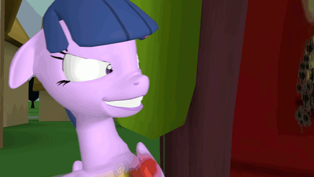 Size: 640x360 | Tagged: dead source, safe, artist:camchao, derpibooru import, twilight sparkle, twilight sparkle (alicorn), alicorn, pony, 3d, animated, door, female, grin, here's johnny, insanity, loop, mare, meme, parody, scepter, smiling, solo, source filmmaker, the shining, twilight scepter, twilight snapple