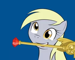 Size: 1000x800 | Tagged: safe, derpibooru import, derpy hooves, twilight sparkle, pegasus, pony, princess twilight sparkle (episode), season 4, cane, cute, female, mare, meme, scepter, solo, twilight scepter