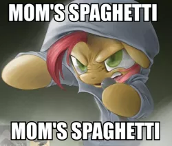 Size: 612x520 | Tagged: babs seed, babs the rapper, caption, derpibooru import, eminem, exploitable meme, food, image macro, lose yourself (eminem), meme, mom's spaghetti, pasta, safe, solo, spaghetti, text