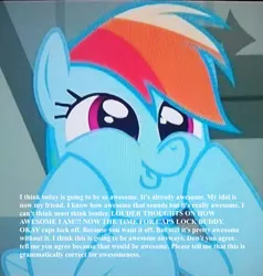 Size: 671x705 | Tagged: awesome, daring don't, dashface, derpibooru import, rainbow dash, safe, so awesome, solo, text