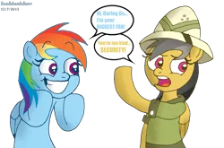 Size: 7293x4816 | Tagged: absurd resolution, artist:scobionicle99, daring do, daring don't, derpibooru import, fangirl, i'm your biggest fanatic, rainbow dash, safe, spongebob squarepants