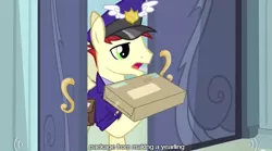 Size: 637x354 | Tagged: caption, care package, daring don't, derpibooru import, edit, edited screencap, meme, safe, screencap, solo, special delivery, youtube caption