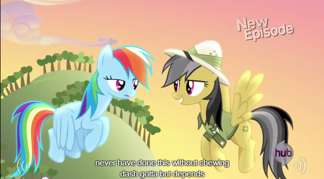 Size: 639x354 | Tagged: caption, daring do, daring don't, derpibooru import, edit, edited screencap, meme, safe, screencap, youtube caption