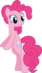 Size: 2254x3931 | Tagged: safe, artist:synch-anon, artist:twiforce, derpibooru import, pinkie pie, pony, daring don't, season 4, bipedal, high res, simple background, solo, transparent background, vector
