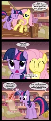 Size: 542x1280 | Tagged: safe, artist:henbe, derpibooru import, fluttershy, twilight sparkle, twilight sparkle (alicorn), alicorn, pony, comic, female, mare