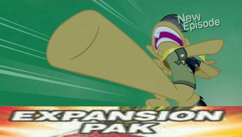 Size: 954x540 | Tagged: caption, daring do, daring don't, derpibooru import, edit, edited screencap, expand dong, exploitable meme, fifth leg, futa, futa daring do, hub logo, image macro, implied futa, impossibly large penis, intersex, literal fifth leg, meme, penis, penis leg, questionable, rings of scorchero, screencap, solo, that's a penis, wat