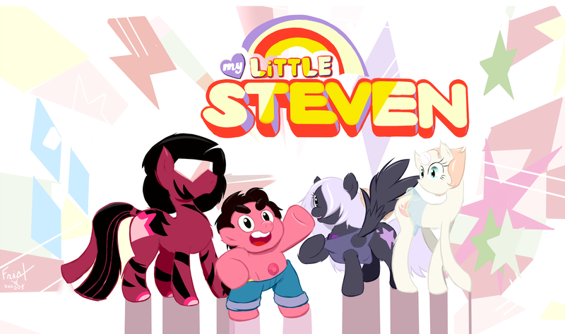 Size: 2208x1305 | Tagged: safe, artist:frist44, derpibooru import, ponified, earth pony, pegasus, pony, unicorn, zebra, amethyst (steven universe), crossover, garnet (steven universe), pearl (steven universe), steven quartz universe, steven universe