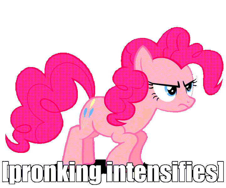 Size: 1296x1080 | Tagged: animated, battle pronking, bouncing, daring don't, derpibooru import, descriptive noise, extreme battle pronking, extreme speed animation, frown, glare, meme, pinkie pie, pronking, safe, seizure warning, simple background, solo, transparent background, x intensifies