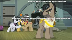 Size: 960x540 | Tagged: safe, derpibooru import, edit, edited screencap, screencap, daring do, doctor caballeron, rogue (character), withers, earth pony, pony, daring don't, black ops 2, call of duty, caption, clothes, female, henchmen, image macro, jewelry, male, mare, meme, ring, rings of scorchero, stallion, text