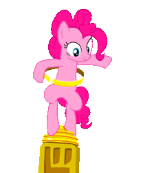 Size: 673x810 | Tagged: animated, daring don't, derpibooru import, hula, jewelry, keep away, loop-de-hoop, pillar of burnination, pinkie pie, ring, rings of scorchero, safe, simple background, solo, transparent background