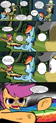 Size: 4800x10570 | Tagged: safe, artist:helsaabi, derpibooru import, daring do, rainbow dash, scootaloo, absurd resolution, comic, cute, dash and scootaloo's cycle of obsession, dashabetes, happy, scootobsession, x3, xd, yandere, yandereloo