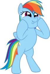 Size: 900x1322 | Tagged: safe, artist:jeatz-axl, derpibooru import, rainbow dash, pegasus, pony, daring don't, .svg available, bipedal, cute, dashface, faic, female, mare, simple background, solo, svg, transparent background, vector