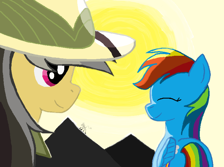 Size: 777x581 | Tagged: ahuizotl, artist:sallycars, daring do, daring don't, derpibooru import, rainbow dash, safe