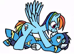 Size: 657x480 | Tagged: safe, artist:closer-to-the-sun, derpibooru import, rainbow dash, soarin', female, male, shipping, soarindash, straight