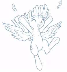 Size: 531x572 | Tagged: safe, artist:nohooves, derpibooru import, twilight sparkle, twilight sparkle (alicorn), alicorn, pony, falling, feather, happy, princess, solo, wings