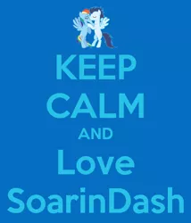 Size: 600x700 | Tagged: safe, artist:mercy2009, derpibooru import, rainbow dash, soarin', female, keep calm and carry on, male, shipping, soarindash, straight