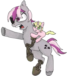 Size: 855x950 | Tagged: angry, artist:teschke, cyborg, derpibooru import, fallout equestria, oc, oc:hired gun, oc:serenity (fallout equestria: heroes), prosthetics, safe, unofficial characters only