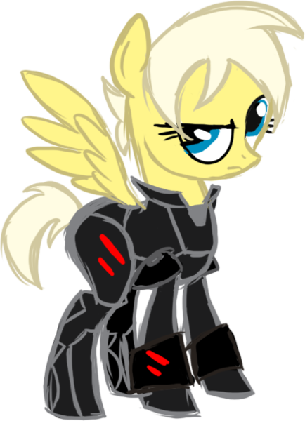 Size: 448x620 | Tagged: safe, artist:alisonwonderland1951, derpibooru import, ponified, pony, armor, calhoun, hero's duty, solo, wreck-it ralph